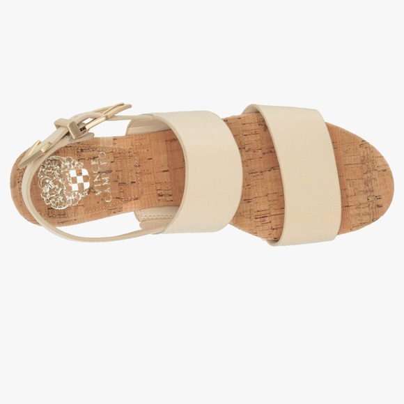 Vince Camuto Cream Wedge Platform Sandals Size 8.5 NWT - Picture 5 of 12